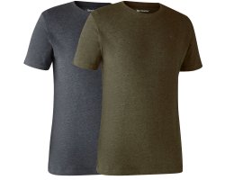 Lot de 2 tee-shirt bleu et kaki DEERHUNTER