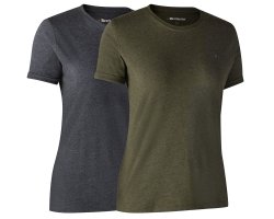 Lot de 2 tee-shirt bleu et kaki DEERHUNTER