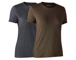 Lot de 2 tee-shirt bleu et marron DEERHUNTER