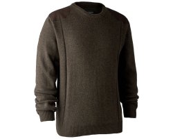 Pull en tricot col rond Sheffield marron DEERHUNTER