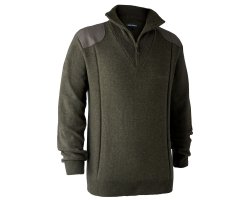 Pull à col avec fermeture à glissière Sheffield vert DEERHUNTER