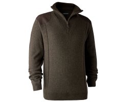 Pull à col avec fermeture à glissière Sheffield marron DEERHUNTER