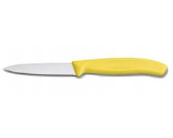 Couteau de table dentelé jaune VICTORINOX