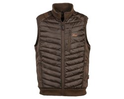 Doudoune sans manches Jaguar marron bi-matière ProHunt VERNEY CARRON