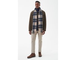 Echarpe laine new check tartan beige BARBOUR