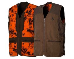 Gilet de chasse réversible camo orange /marron SOMLYS
