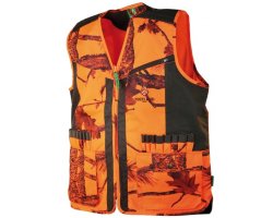 Gilet anti-ronce camouflage orange TREELAND