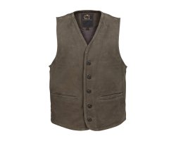 Gilet de chasse sans manches en cuir Brice Club Interchasse