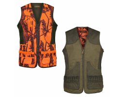 Gilet de chasse sans manches Savane réversible Kaki/GhostCamo Blaze Percussion