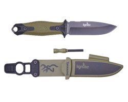 Couteau fixe Ignite fixe noir & kaki Browning