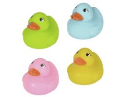 lot de 4 canard plastique colorés