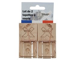 Lot 2 tapettes à souris en bois