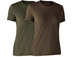 lot de 2 tee-shirt vert et marron femme DEERHUNTER