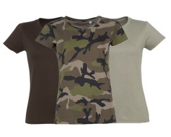 Lot 3 tee-shirts chasse femmes