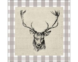 Lot de 20 serviettes en papier tête de cerf