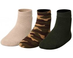 Pack 3 chaussettes vert/beige/camo TREELAND