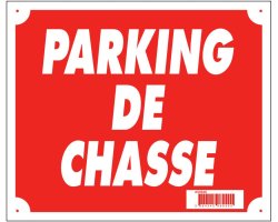 Panneau ''Parking de chasse'' 30 x 25 cm