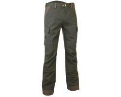 Pantalon de chasse Geai bicolore kaki/marron LMA