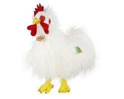 Peluche coq blanc 33 cm Eco-friendly