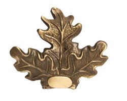 Porte-trophées Feuilles de chêne en bronze