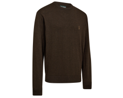 Pull col rond Harrington marron DEERHUNTER