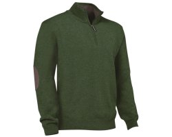 Pull de chasse col zippé Kaki Winsley Club Interchasse