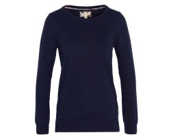 Pull femme Pendle Crew col rond bleu BARBOUR