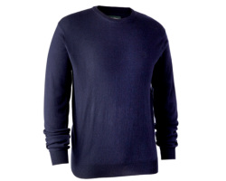 Pull en tricot col rond Kingston bleu DEERHUNTER