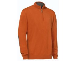 Pull de chasse col zippé Rouille Winsley Club Interchasse