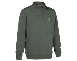 Pull zippé col montant kaki PERCUSSION