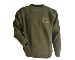 Pull chasse broderie sanglier