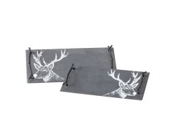 set de 2 plateaux en ardoise lovergreen