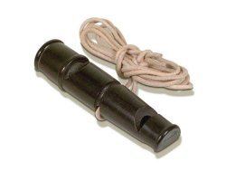 Sifflet en corne de buffle à 2 embouts pour chien
