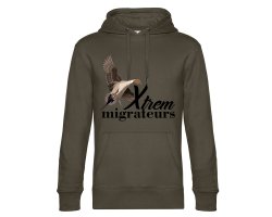 Sweat capuche pilet kaki XTREM MIGRATEURS