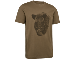 Tee-shirt sanglier manches courtes marron DEERHUNTER