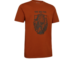 Tee-shirt 'the big five' manches courtes rouille 