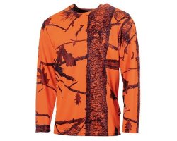 Tee-shirt manches longues camo orange TREELAND