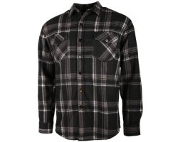 Chemise polaire à carreaux noire Treeland