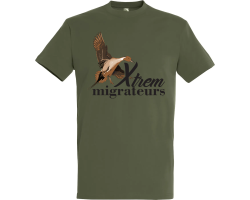 ee-shirt canard pilet vert XTREM MIGRATEURS