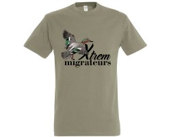Tee-shirt canard sarcelle kaki XTREM MIGRATEURS