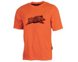 Tee-shirt femme manches courtes sanglier orange TREELAND