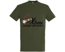 Tee-shirt femme oie rieuse vert foncé XTREM MIGRATEURS