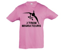 Tee-shirt enfant rose colvert XTREM MIGRATEURS