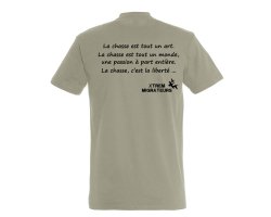 Tee-shirt gris philosophie de la chasse XTREM MIGRATEURS 