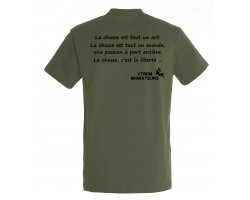 Tee-shirt kaki philosophie de la chasse XTREM MIGRATEURS 