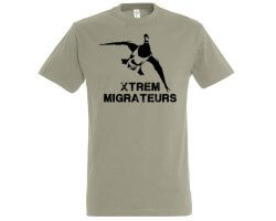 Tee-shirt gris vert colvert XTREM MIGRATEURS