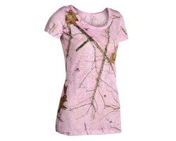 Tee-shirt camo rose Mossy Oak Pink