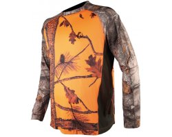 Tee-shirt manches longues camouflage orange 3DX SOMLYS