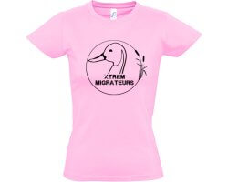 teeshirt_femme_xtrem_migrateurs_rose_cote_chasse