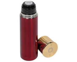 Bouteille isotherme Thermos rouge en forme de cartouche 